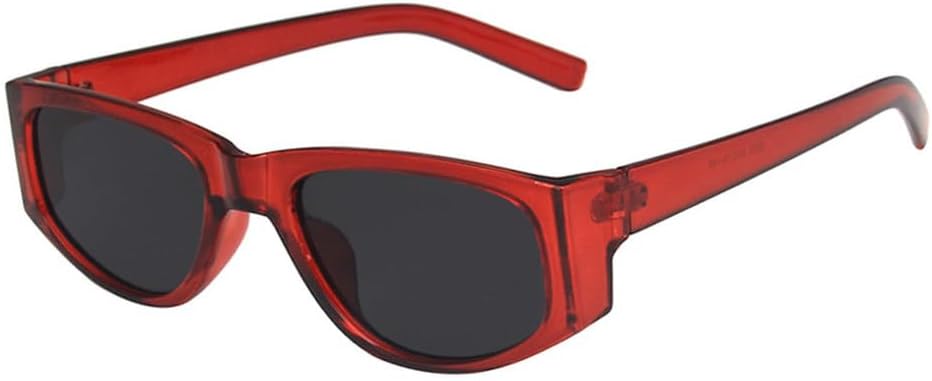 

Модные солнцезащитные очки «кошачий глаз» для женщин, овальные очки, винтажные роскошные эллиптические солнцезащитные очки для женщин, защита от УФ-излучения UV400 TKKTLLT, Red Gray