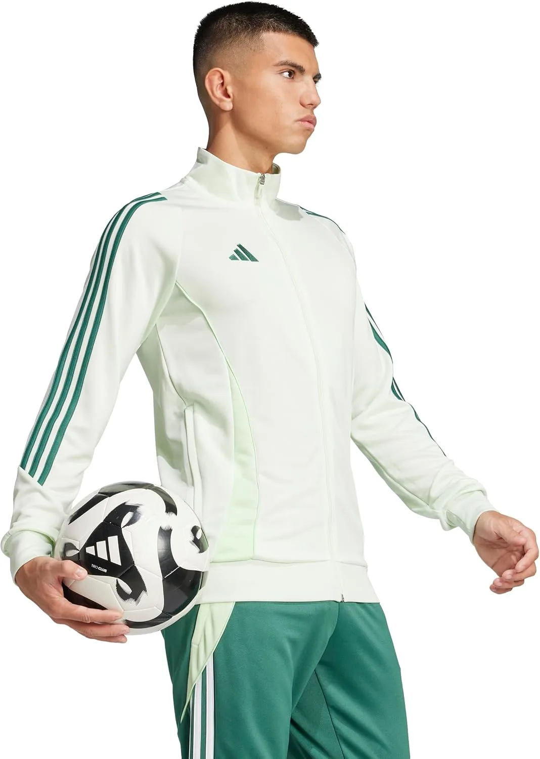 Мужская тренировочная куртка Adidas Tiro 24, зеленый — фото 2