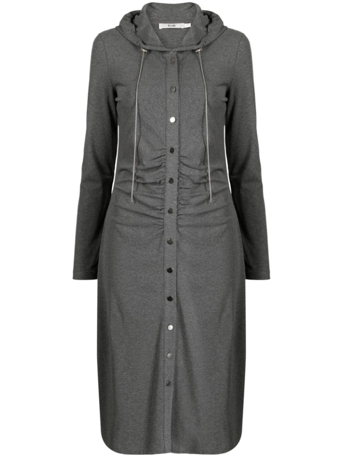 

B+Ab long-sleeve hooded shirt dress, серый