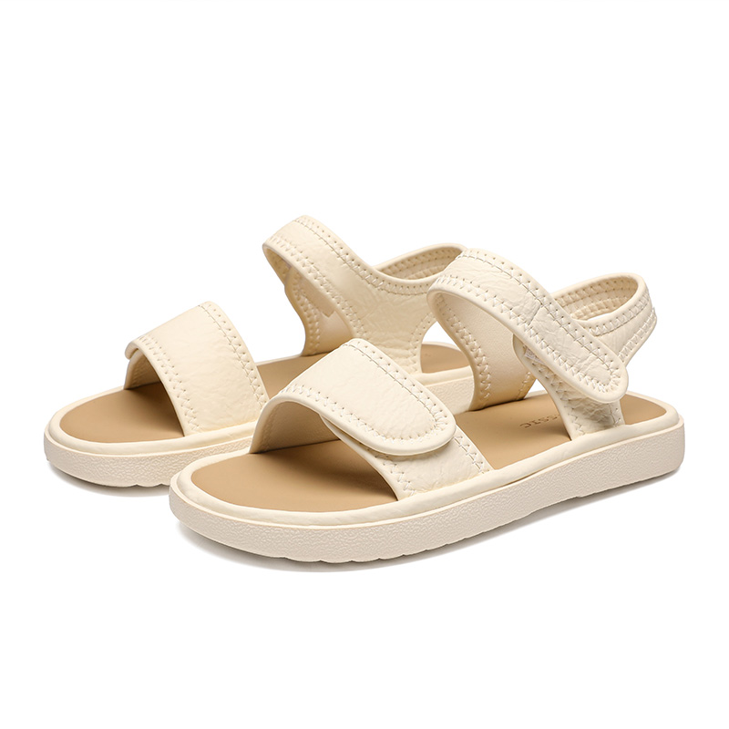 ZHR Женские сандалии на одной застежке бежевые, цвет Beige — фото 2