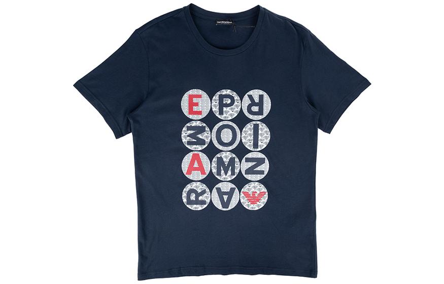 

Футболка мужская морская синяя EMPORIO ARMANI