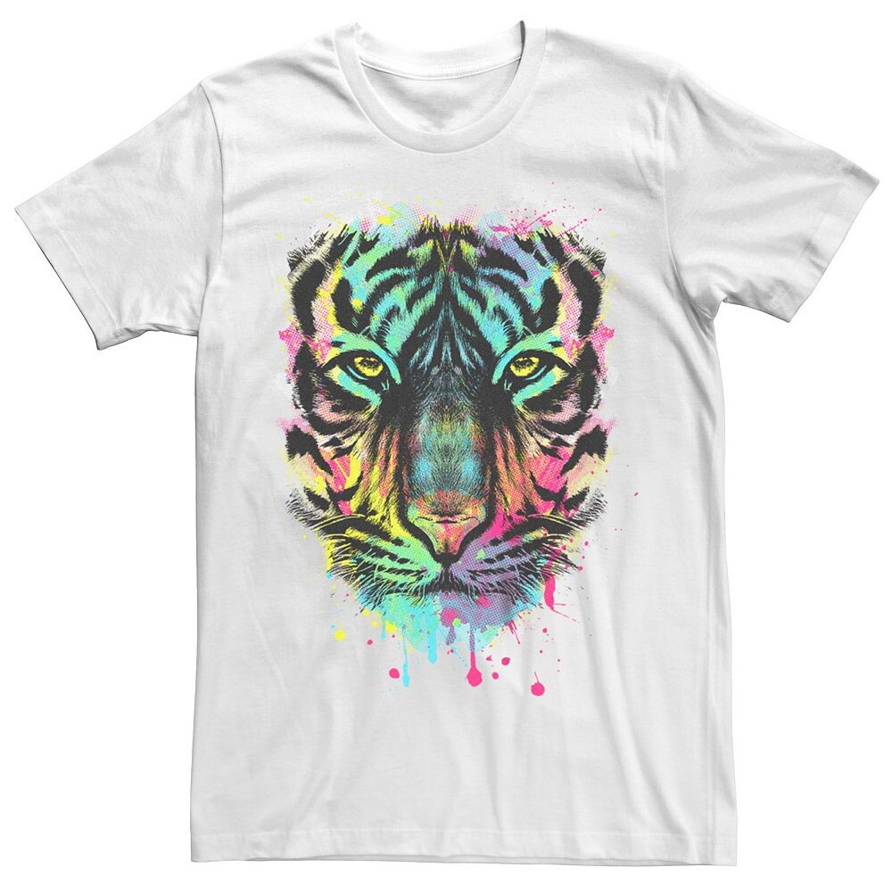 

Мужская футболка с рисунком «Hunting For Colors Tiger Face» Licensed Character, белый