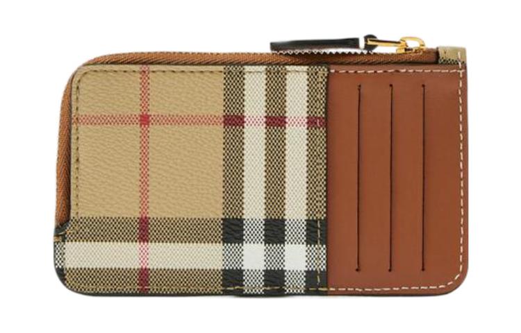 Burberry Кошельки и картхолдеры женские с отделкой из телячьей кожи бежевые — фото 2