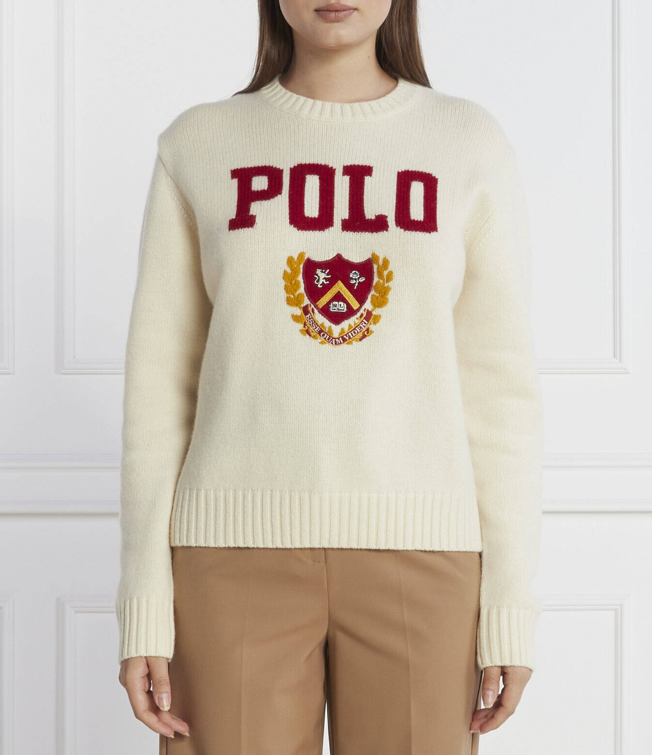 

Свитер из шерсти POLO RALPH LAUREN Regular Fit, кремовый