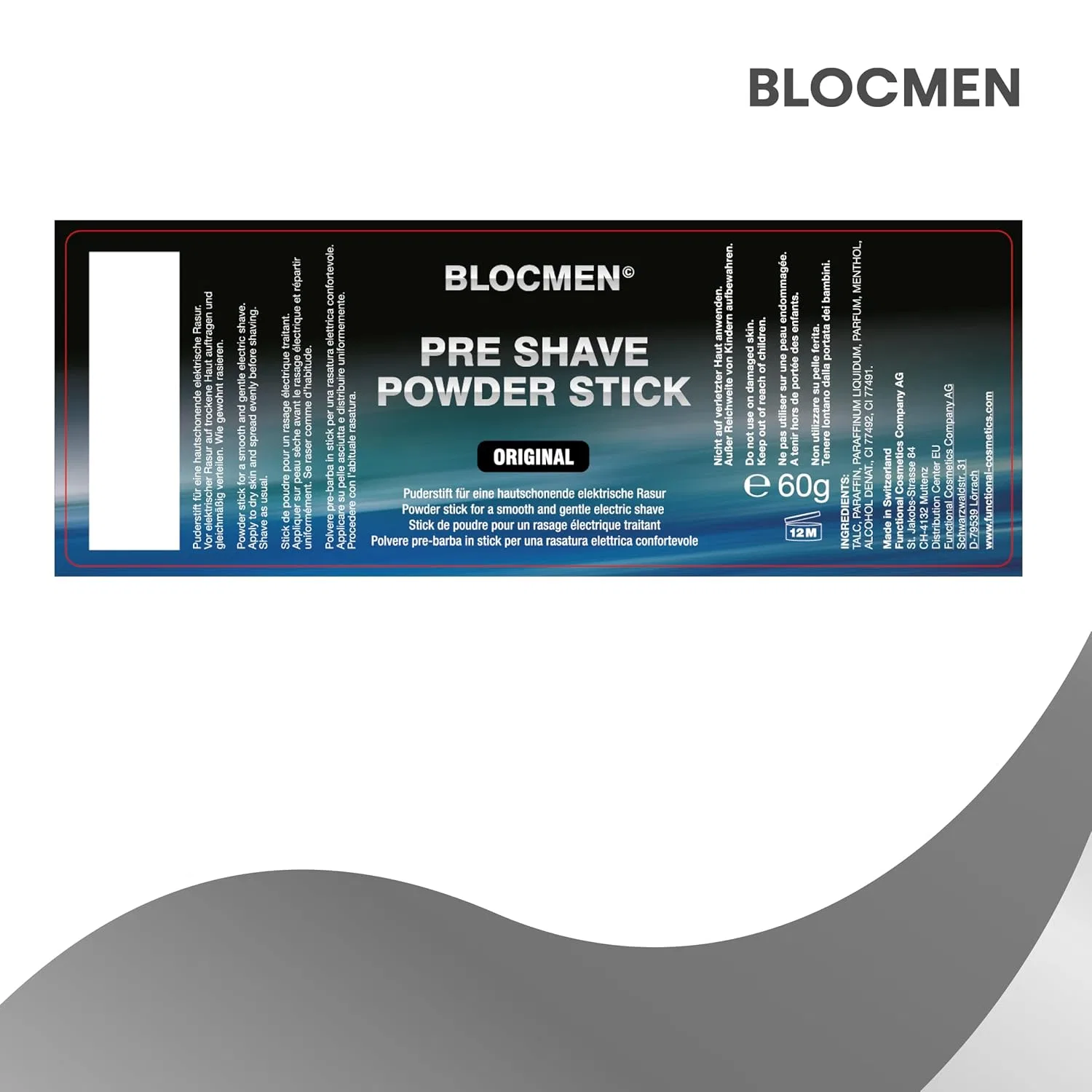 Пудра для сухого бритья BLOCMEN Original с ментолом, 60 г Blocmen — фото 3