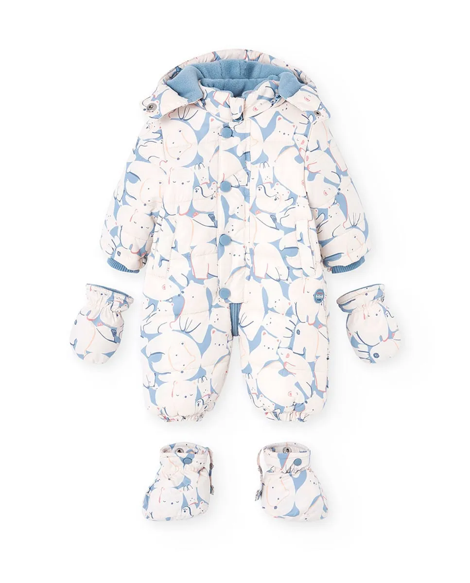 

Детское худи со съемным капюшоном и принтом Boboli, пастельно-розовый