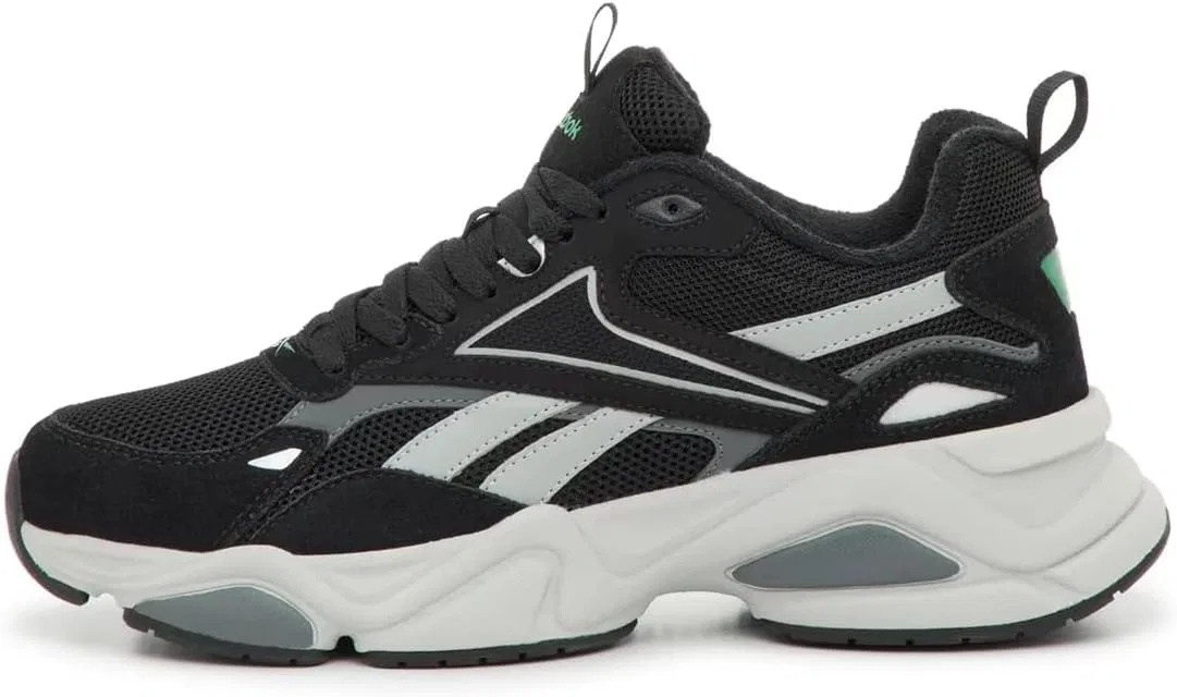 Мужские спортивные беговые кроссовки Reebok Charge Run, Black, Medium Grey, Light Green — фото 3