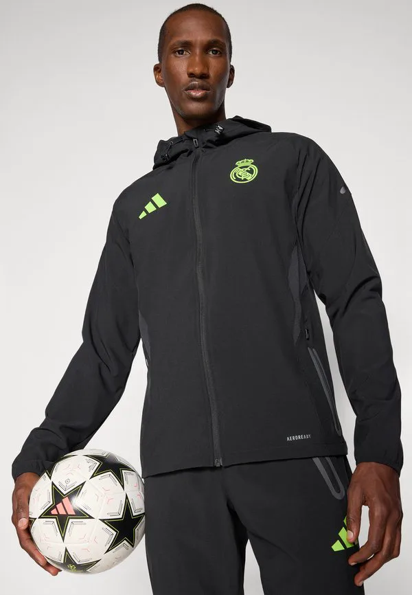 Куртка для путешествий real madrid tiro25 pro vis tech travel jacket team Adidas Performance, Black/Lucid Lemon — фото 4