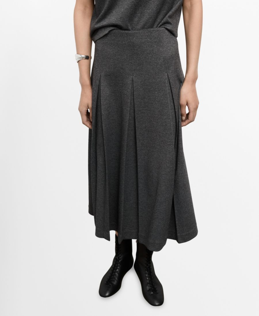 

Женская плиссированная юбка А-силуэта MANGO, Gray