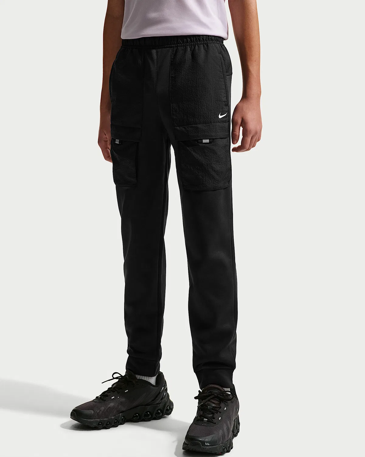 Детские штаны Nike Sportswear City Utility, Black/Black/White — фото 2