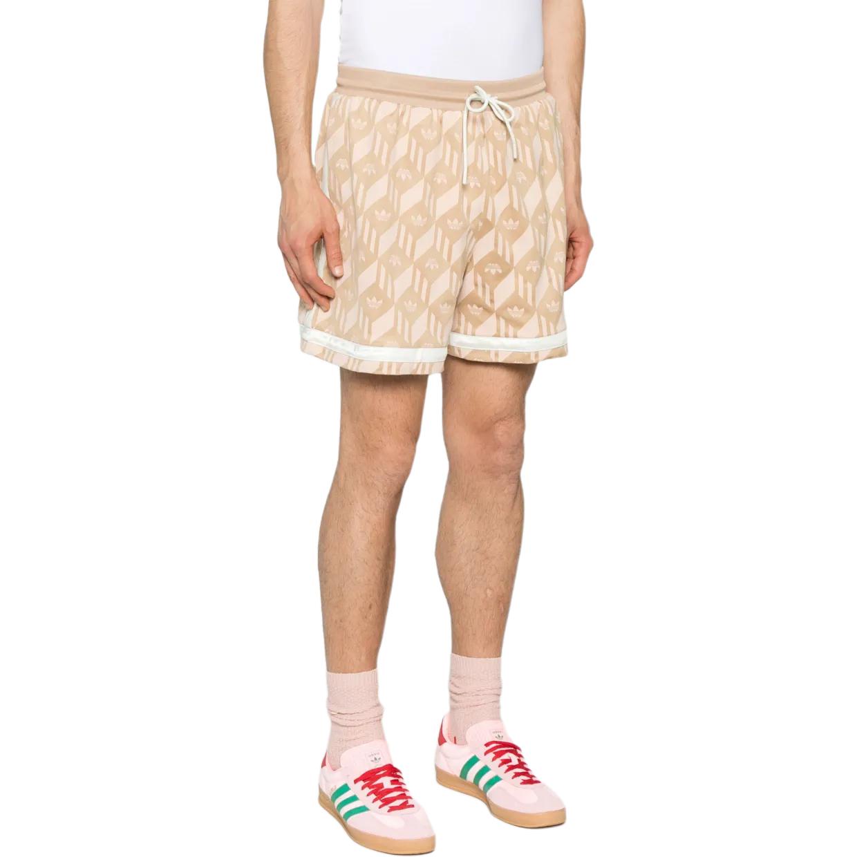 Шорты Adidas Jacquard Adidas Originals, бежевый — фото 3