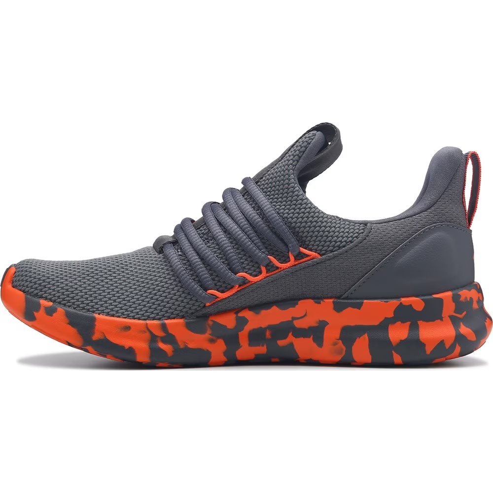 Кроссовки без шнурков Adidas Lite racer adapt 7.0, grey/orange — фото 3