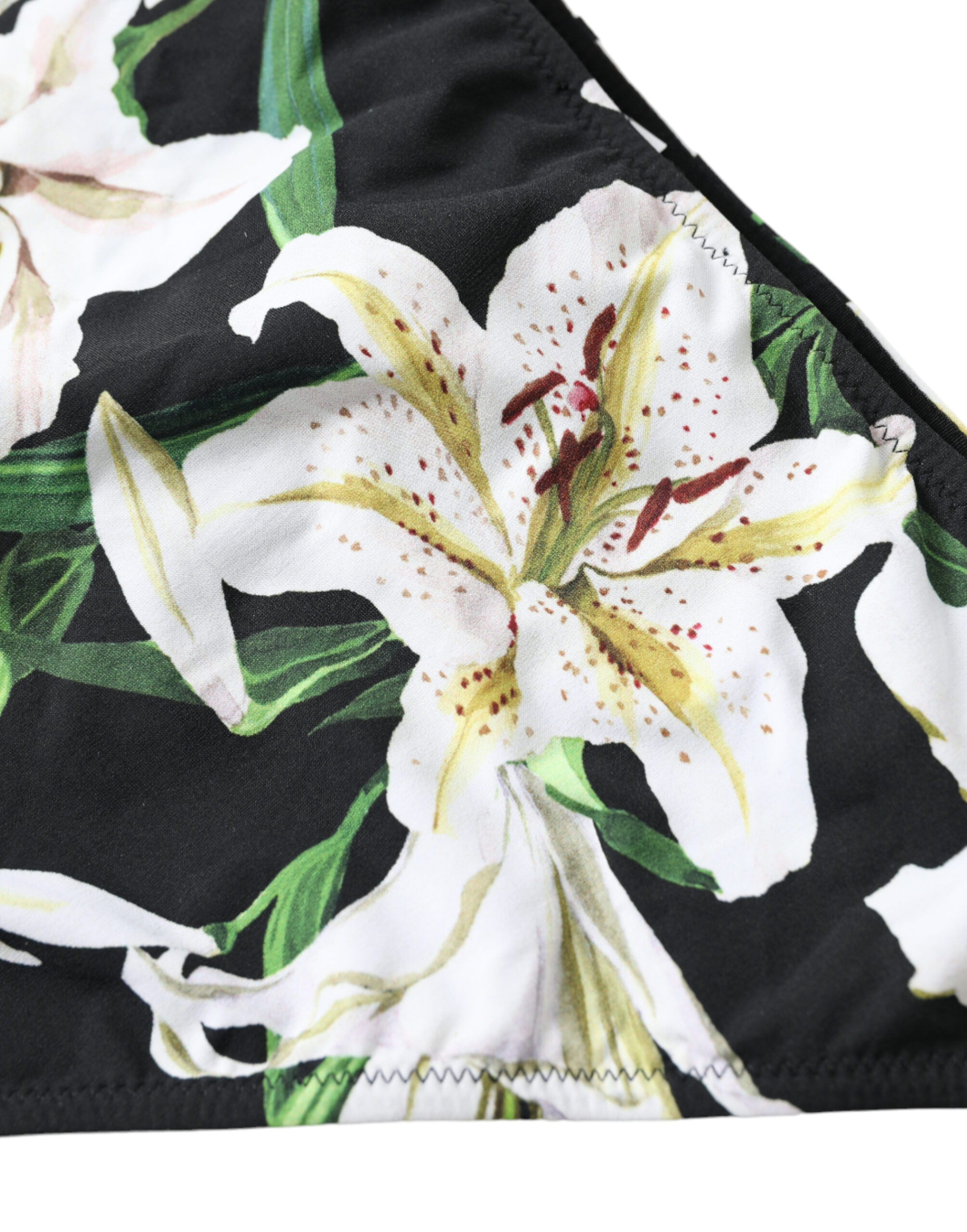 Элегантные плавки бикини с цветочным принтом - Swim In Style Dolce & Gabbana, черный — фото 4