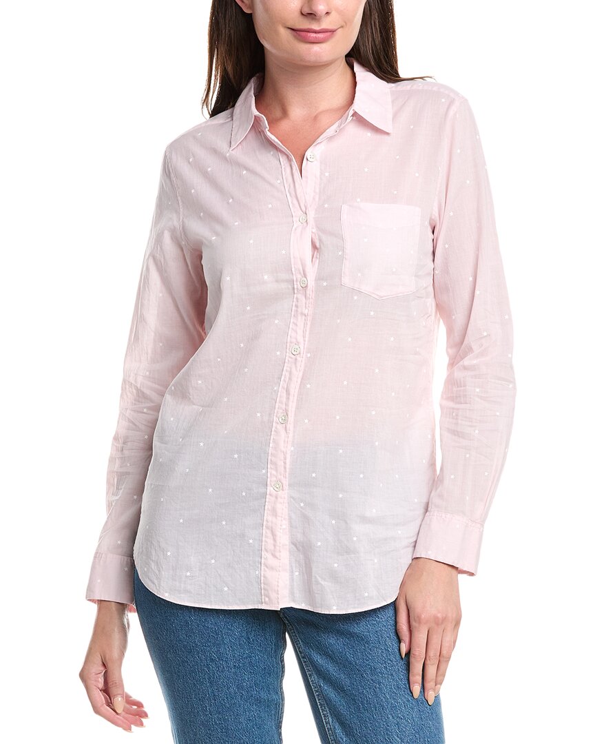 

G1 Звездный принт Легкая рубашка из газовой ткани, розовый