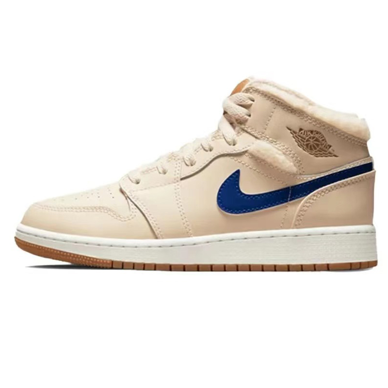 

Кроссовки Air Jordan 1 Vintage Basketball Shoes Women's Mid-Top Gray/Beige