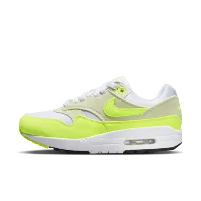 

Кроссовки Nike Air Max 1, цвет White/Sea Glass/Black/Volt