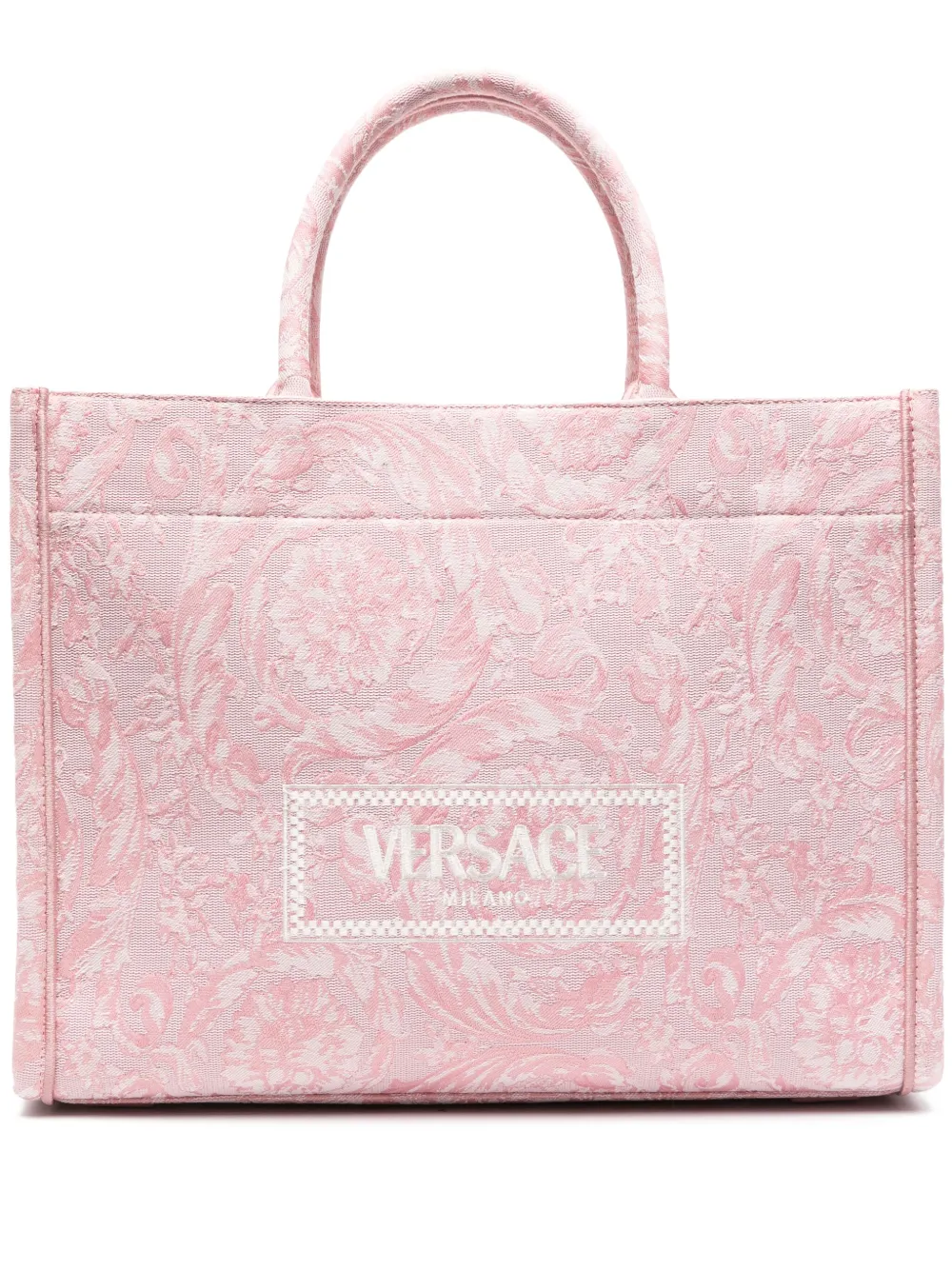 

Сумка-тоут Athena с принтом Barocco VERSACE, розовый