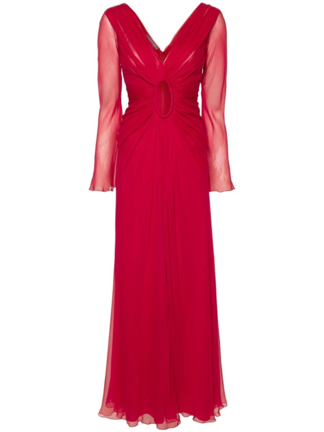 

Alberta Ferretti шелковое платье с вырезами, розовый