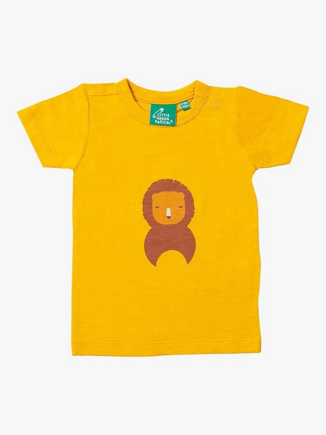 

Детская футболка с коротким рукавом из органического хлопка lion Little Green Radicals, желтый