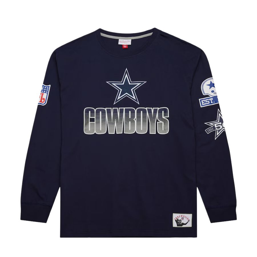 

Mitchell Ness Футболка Mitchell & Ness x NFL Dallas Cowboys Vintage Logo Allover мужская Marine Blue