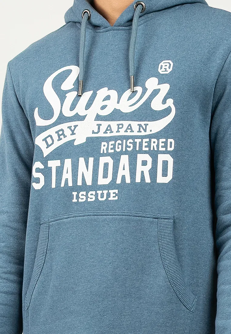 Худи, стандартный крой, Standard Script Superdry, голубой — фото 3