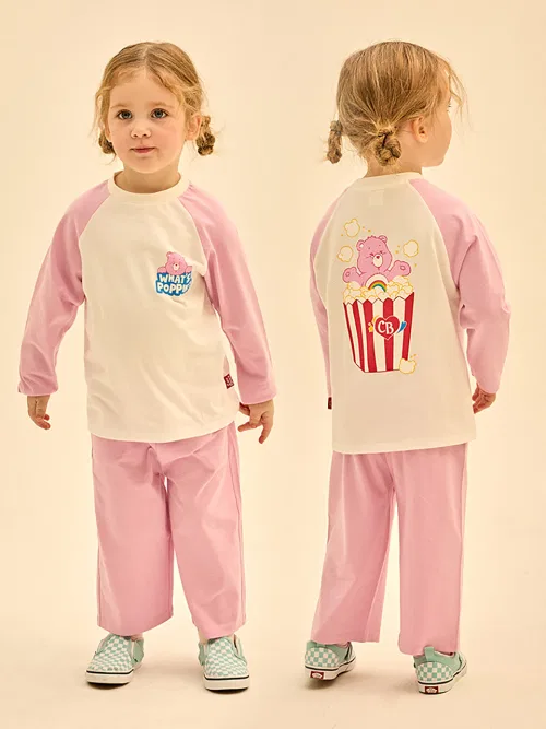 Комплект пижамы Care Bears с длинным рукавом и брюками, розовый
