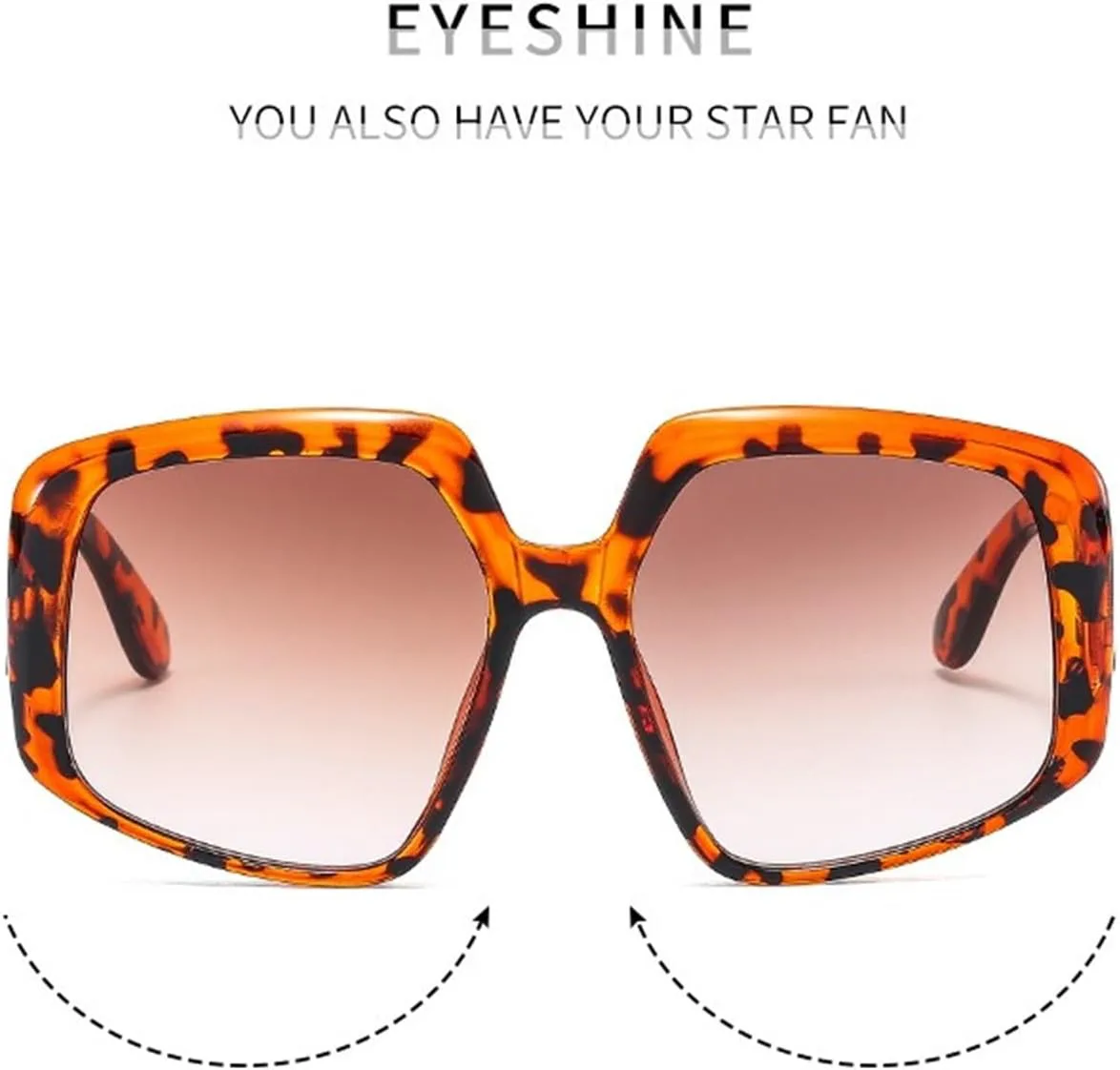 

Солнцезащитные очки для женщин с крупной оправой для активного отдыха на природе, для поездок на работу и в отпуск, а также для мужчин, для вождения Generic, Brown