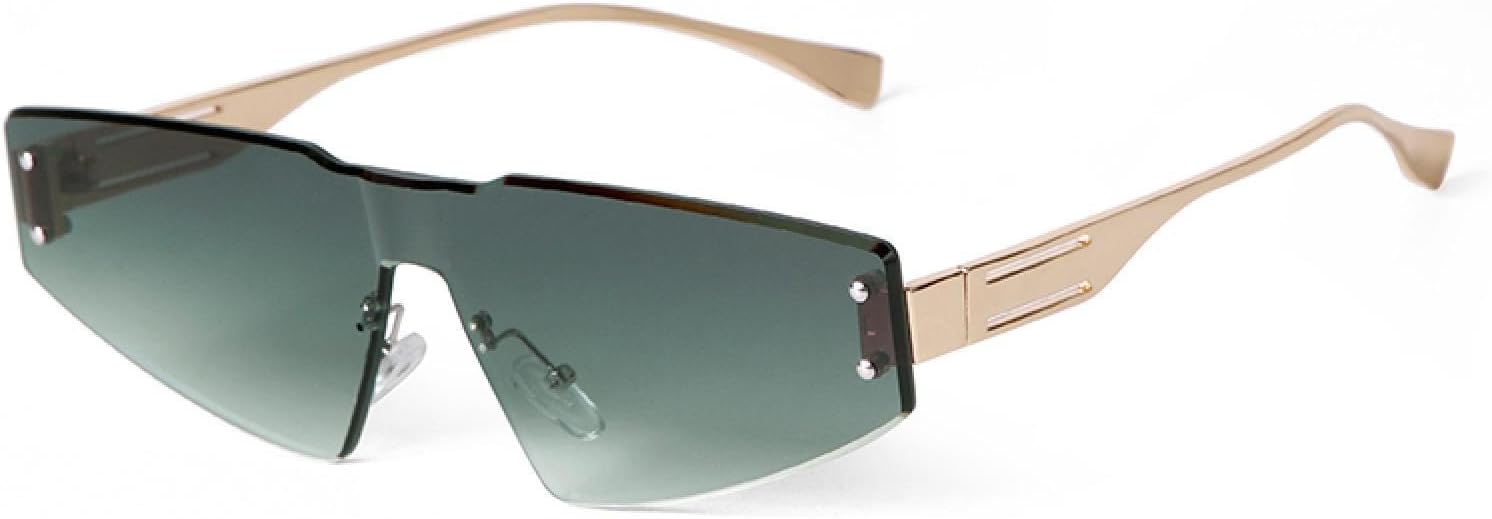 

Модные безрамочные розовые солнцезащитные очки «кошачий глаз» для женщин и мужчин, стильные безрамочные треугольные солнцезащитные очки с заклепками, защищающие от УФ-излучения TKKTLLT, C8