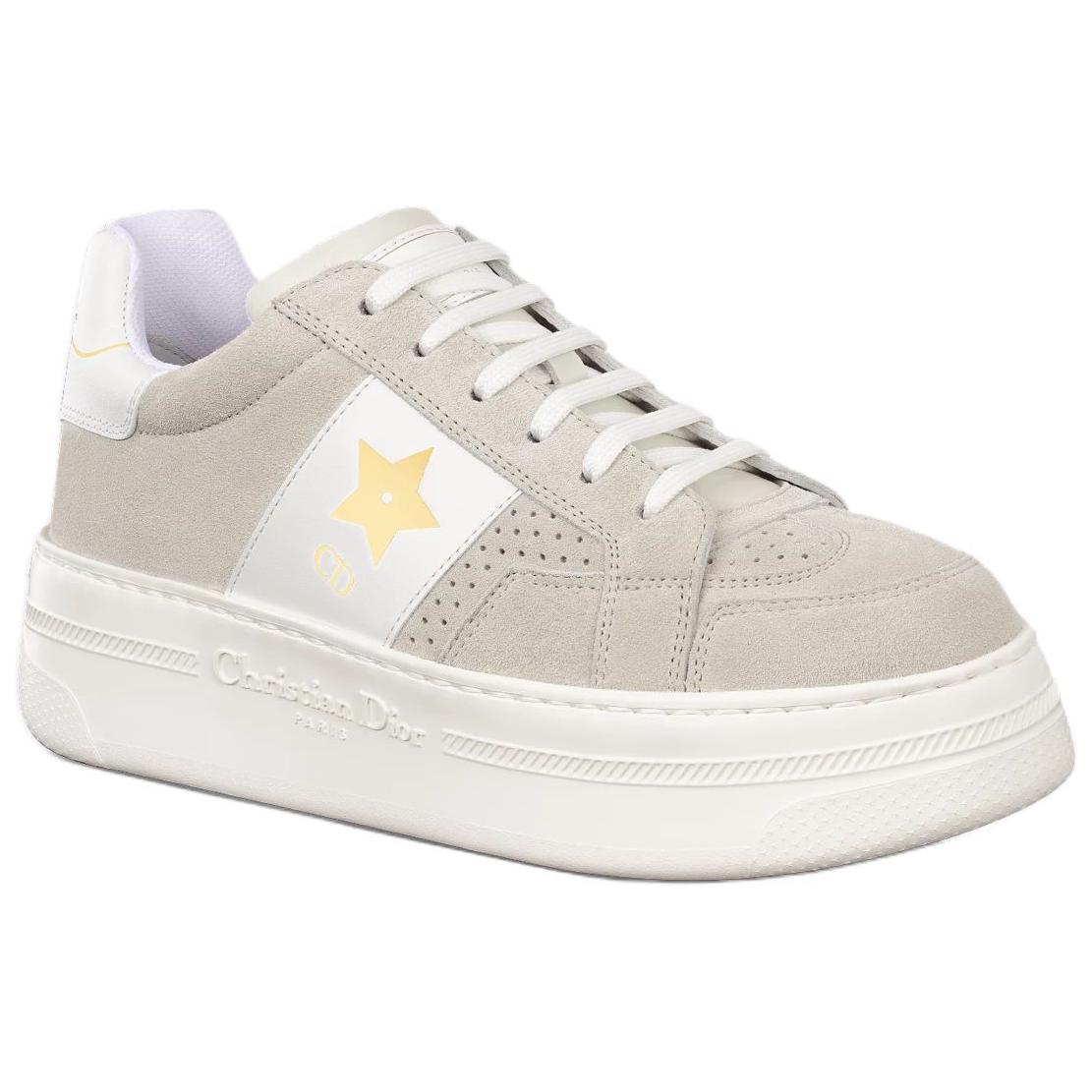 Star Platform Shoes Low-Top Skateboard Shoes Women's Light Beige DIOR — фото 3