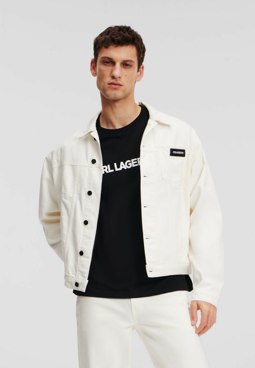 

Джинсовая куртка LOGO KARL LAGERFELD, цвет off white denim