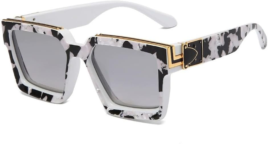 

Роскошные солнцезащитные очки в квадратной оправе для мужчин и женщин. Модные классические солнцезащитные очки с защитой UV400. Очки для мужчин и женщин HYYZZC, Silver