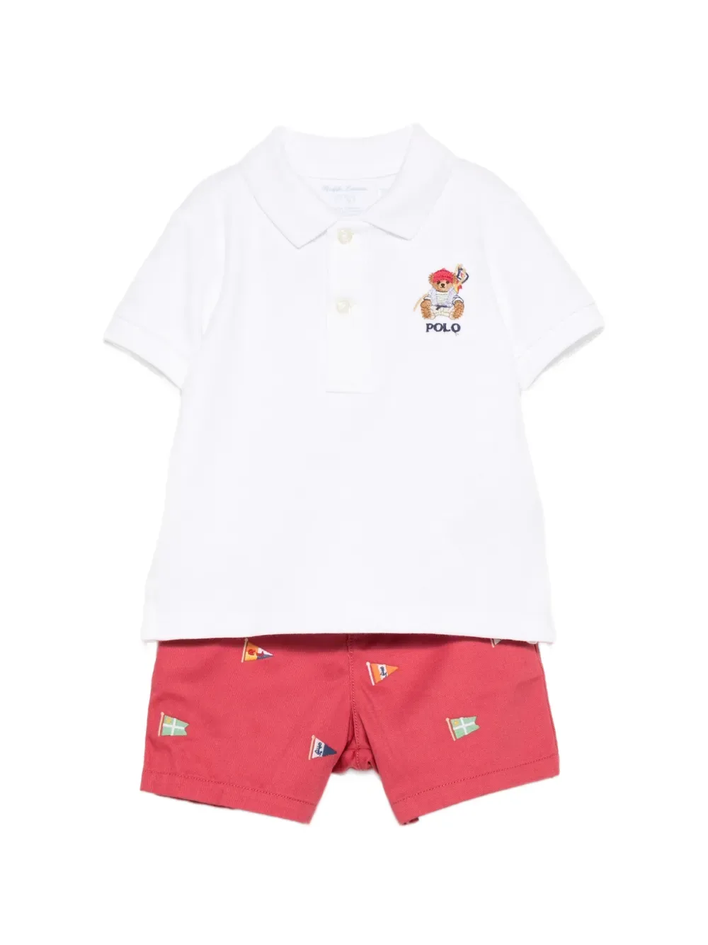 Комплект с принтом (шорты и верх) POLO RALPH LAUREN KIDS, белый