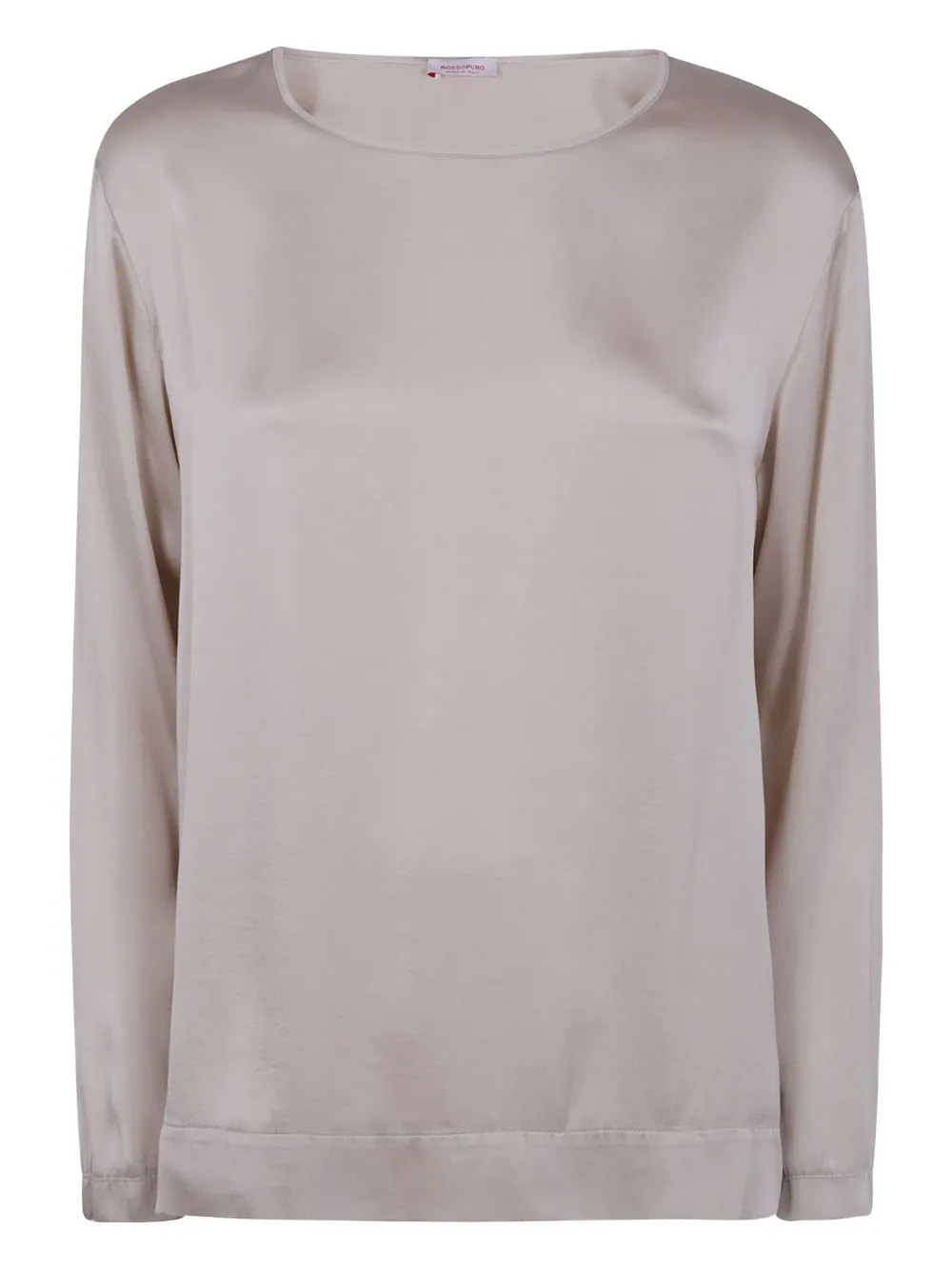 

Шелковая блузка с длинными рукавами Rossopuro, нейтральный