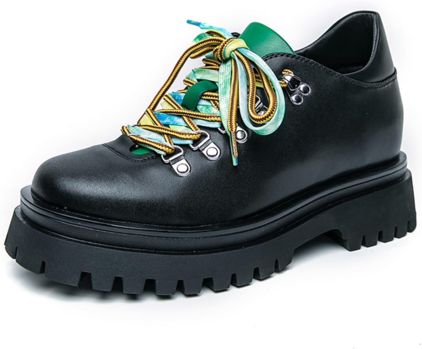 

Мужские лоферы и оксфорды с круглым носком, с внутренней платформой 8 см, стильной шнуровкой и модной толстой подошвой. Идеально подходят для повседневной носки и полуформальных мероприятий Kpdwfms, черный