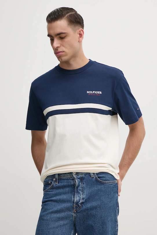 

Хлопковая футболка Tommy Hilfiger, темно-синий