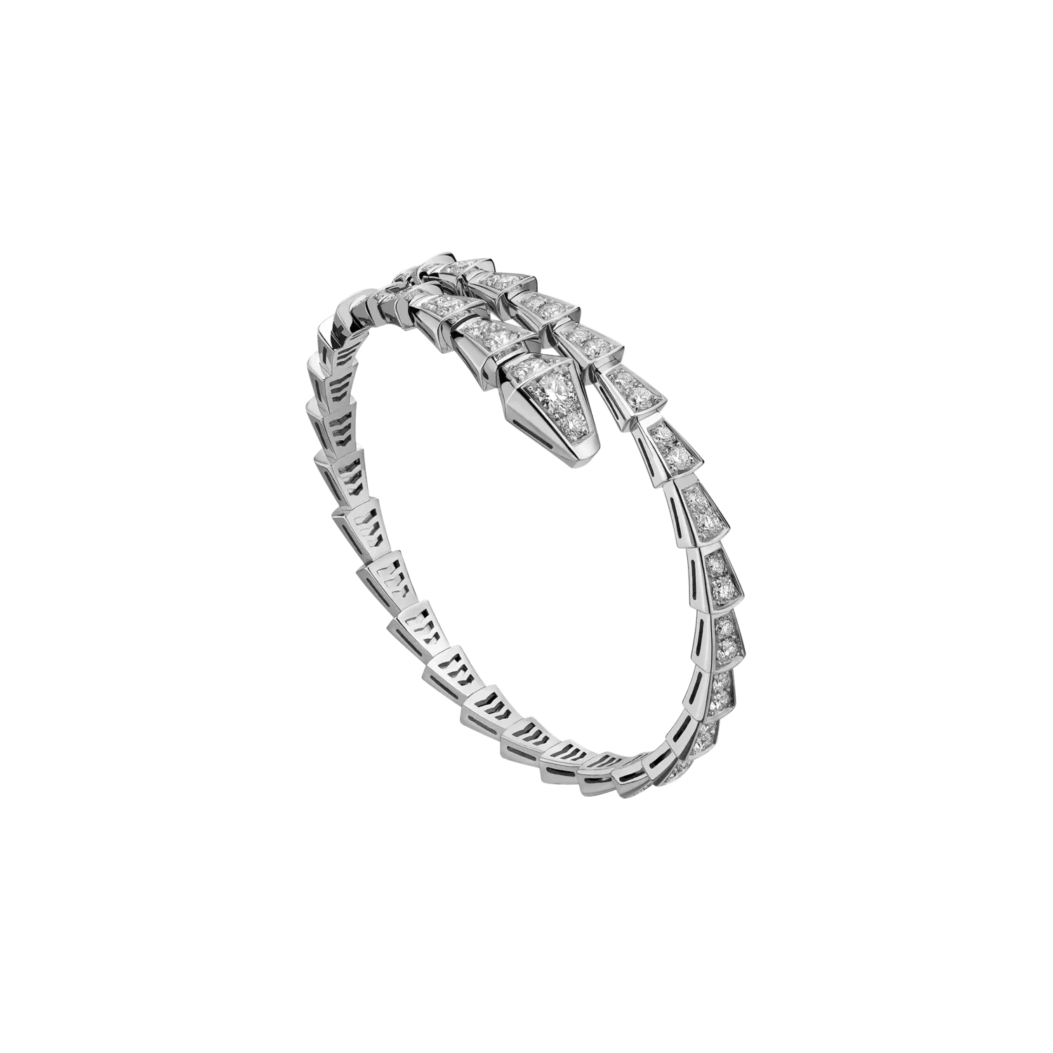 

Браслет serpenti - тонкий браслет из белого золота 18 карат с бриллиантовой паве. BULGARI