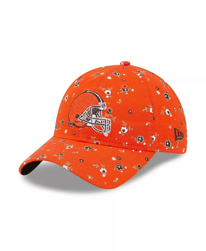 

Женская оранжевая регулируемая шапка Cleveland Browns Floral 9TWENTY New Era