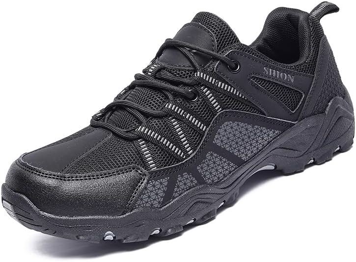 

Мужские походные кроссовки для улицы, легкие и дышащие, для прогулок, противоскользящие кроссовки для трейл-раннинга, для работы и путешествий Qacksv, черный