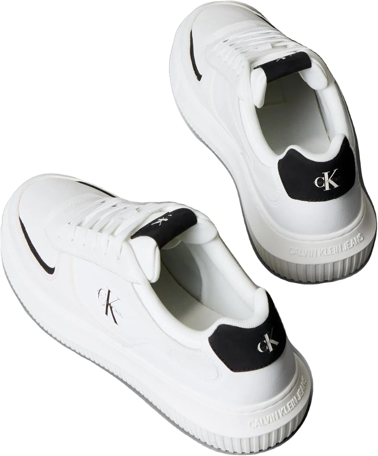 Мужские низкие кроссовки Calvin Klein Chunky Cupsole LTH Nu Ym0ym01426, White Bright White Black — фото 3