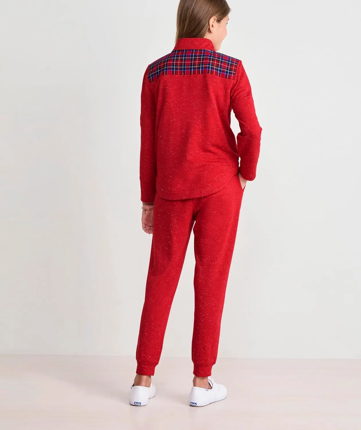 Vineyard vines виноградные лозы Девичьи блестящие спортивные штаны Dreamcloth, Red Velvet Shimmer — фото 3