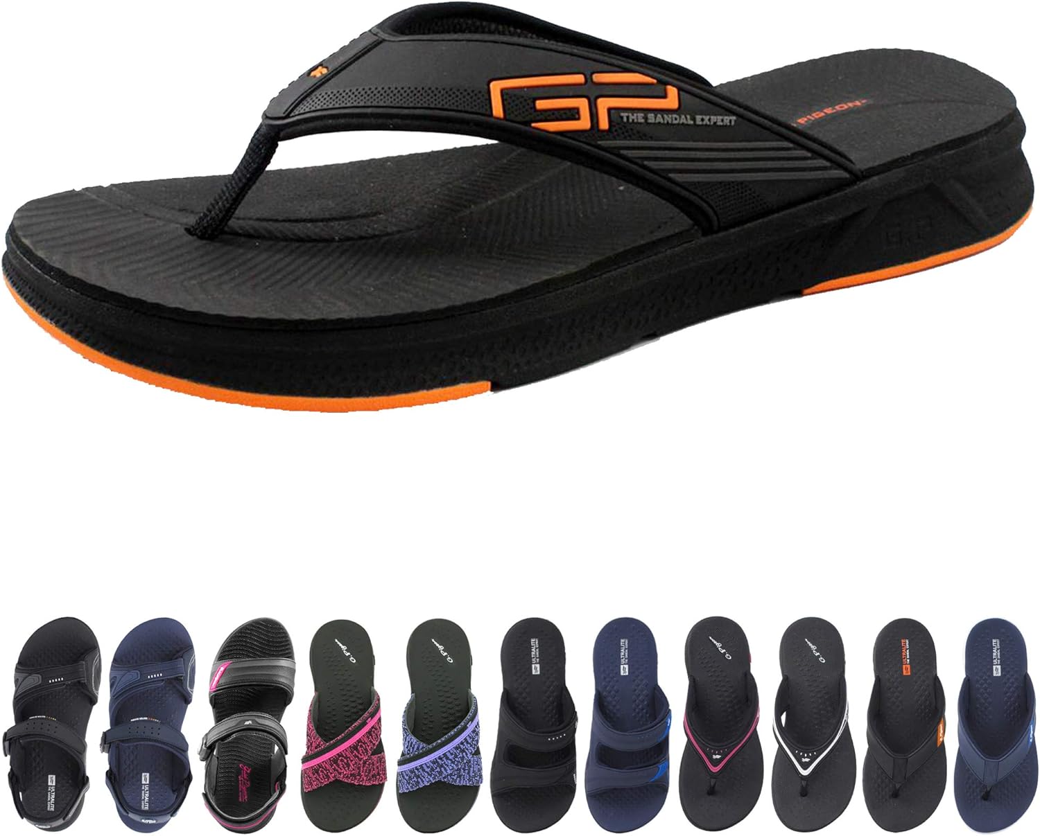 

Золотые сандалии для спортсменов Gold Pigeon EVA с антиусталостным эффектом и ультра-подушкой, унисекс, с легкой застежкой SNAP LOCK Gold Pigeon Shoes