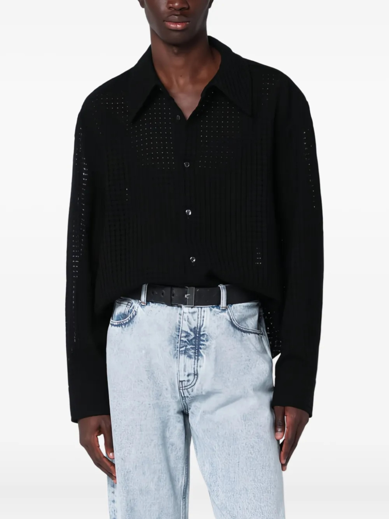 

Séfr рубашка Wes Shirt с длинными рукавами, черный