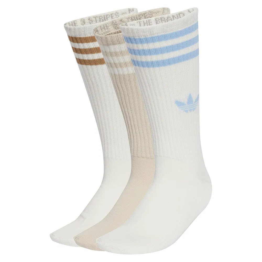 

Носки 3 шт adidas Originals 3 Stripes High crew, белый