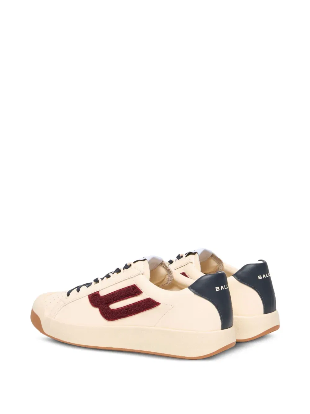 Кожаные кроссовки из теннисной коллекции Bally, нейтральный — фото 3