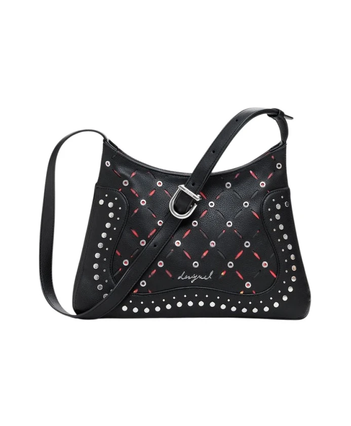 

Черная женская сумочка с заклепками Desigual, черный