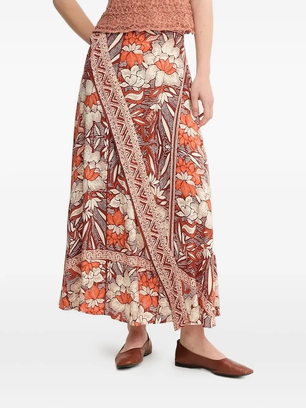 

Юбка Raina с запахом и цветочным принтом Hoss Intropia, коричневый