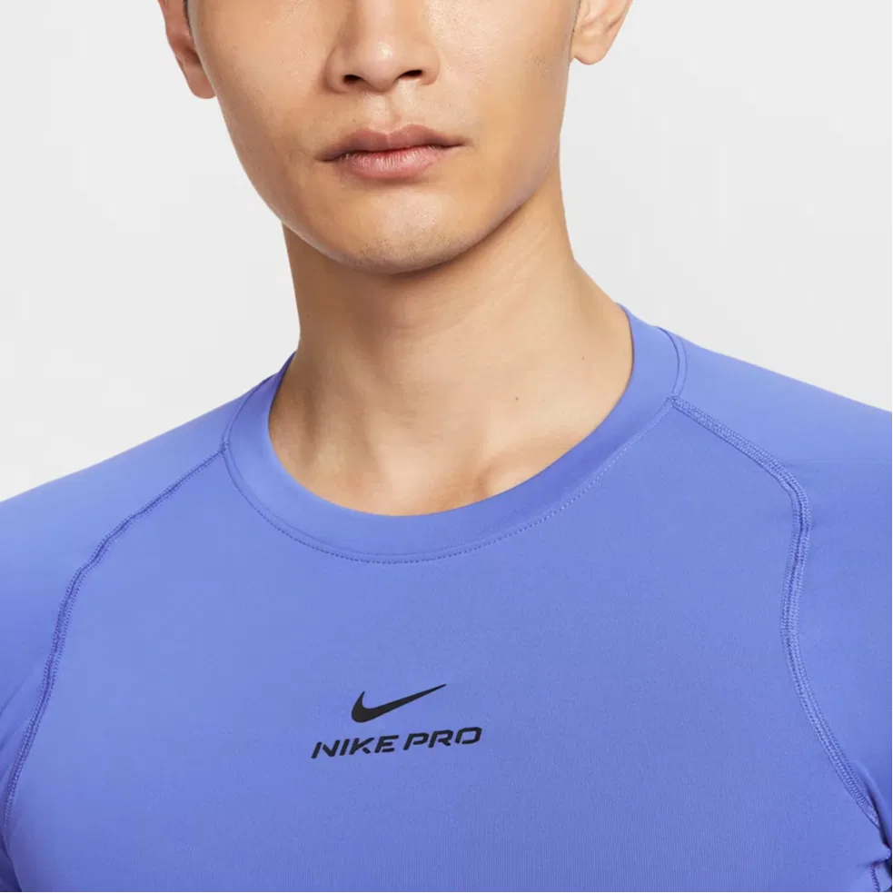 Футболка Nike Pro Dri FIT с коротким рукавом Comet Blue — фото 3
