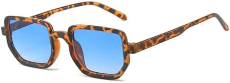 

Модные прямоугольные солнцезащитные очки для женщин и мужчин, тонкая оправа, квадратный леопардовый принт, черный цвет, винтажные солнцезащитные очки UV400 MTZJH, C8