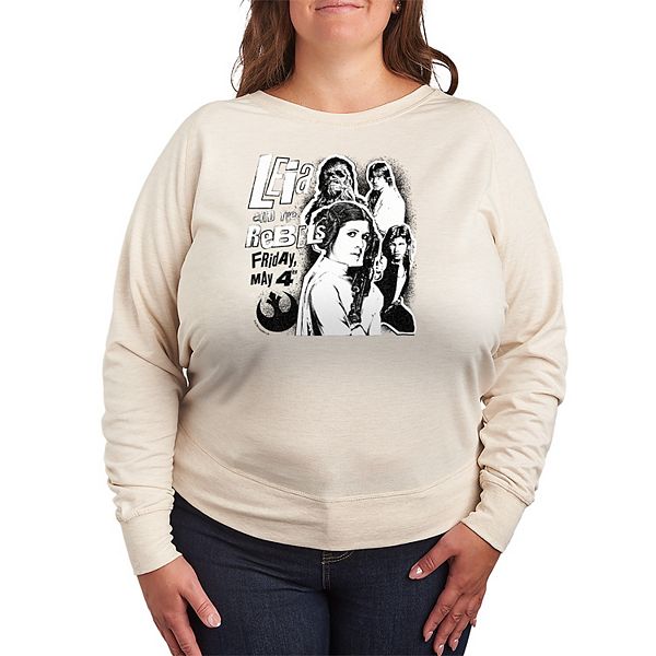 

Футболка с длинным рукавом Leia & the Rebels из френч терри, plus size Star Wars, Beige
