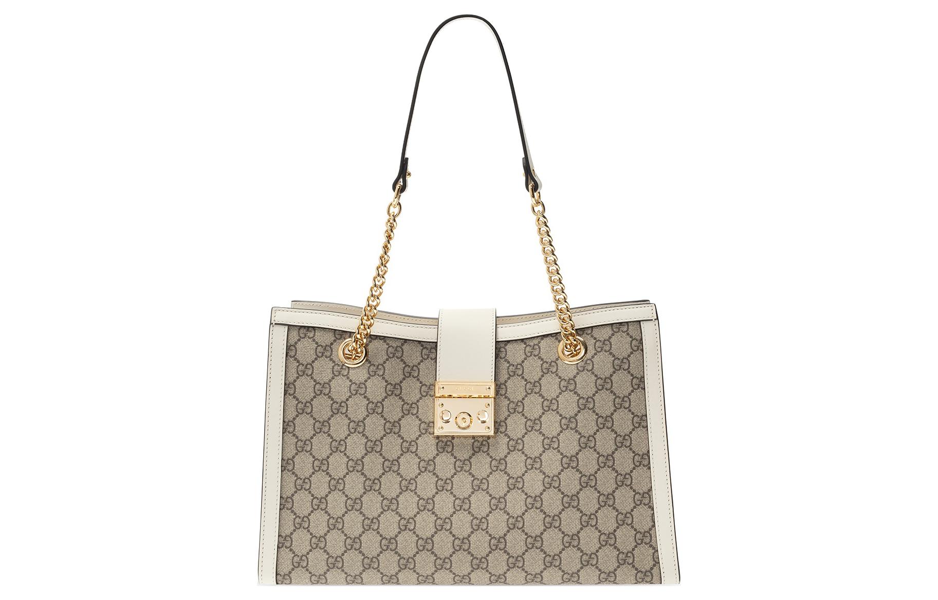 

GUCCI Замок холщовый с кожаной сумкой Сумка с замком Торба Шоппер Кроссбоди женский Женская сумка через плечо